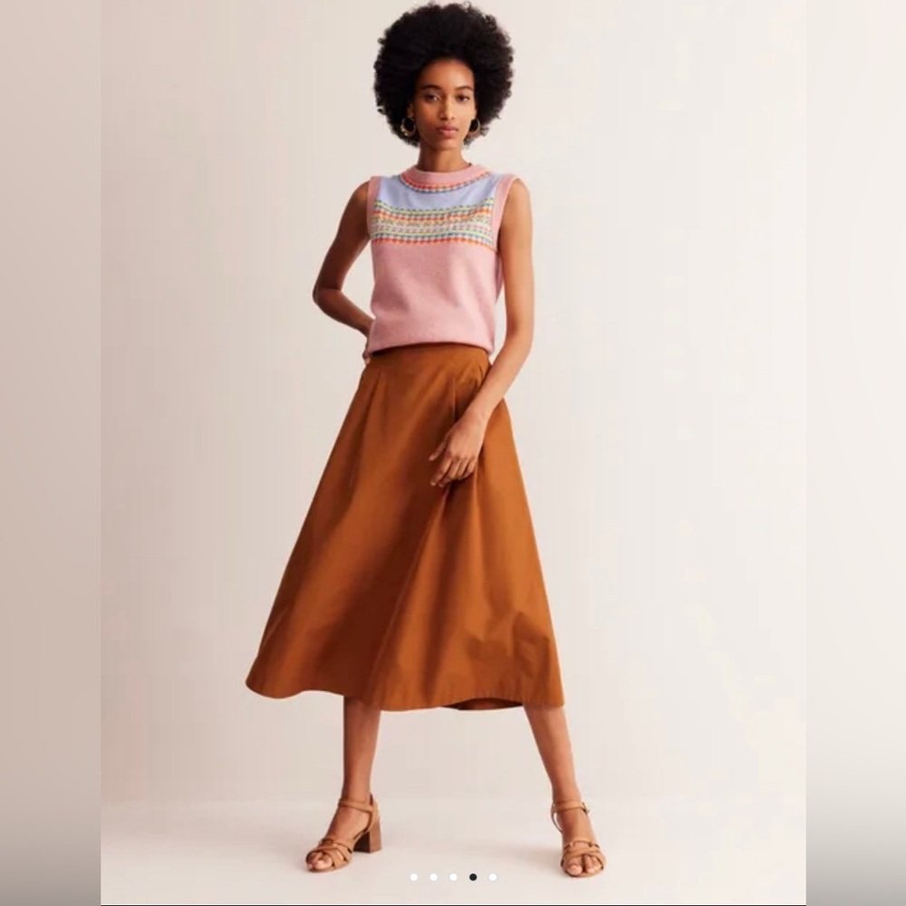 Copper Boden Taffeta Midi skirt Size 12